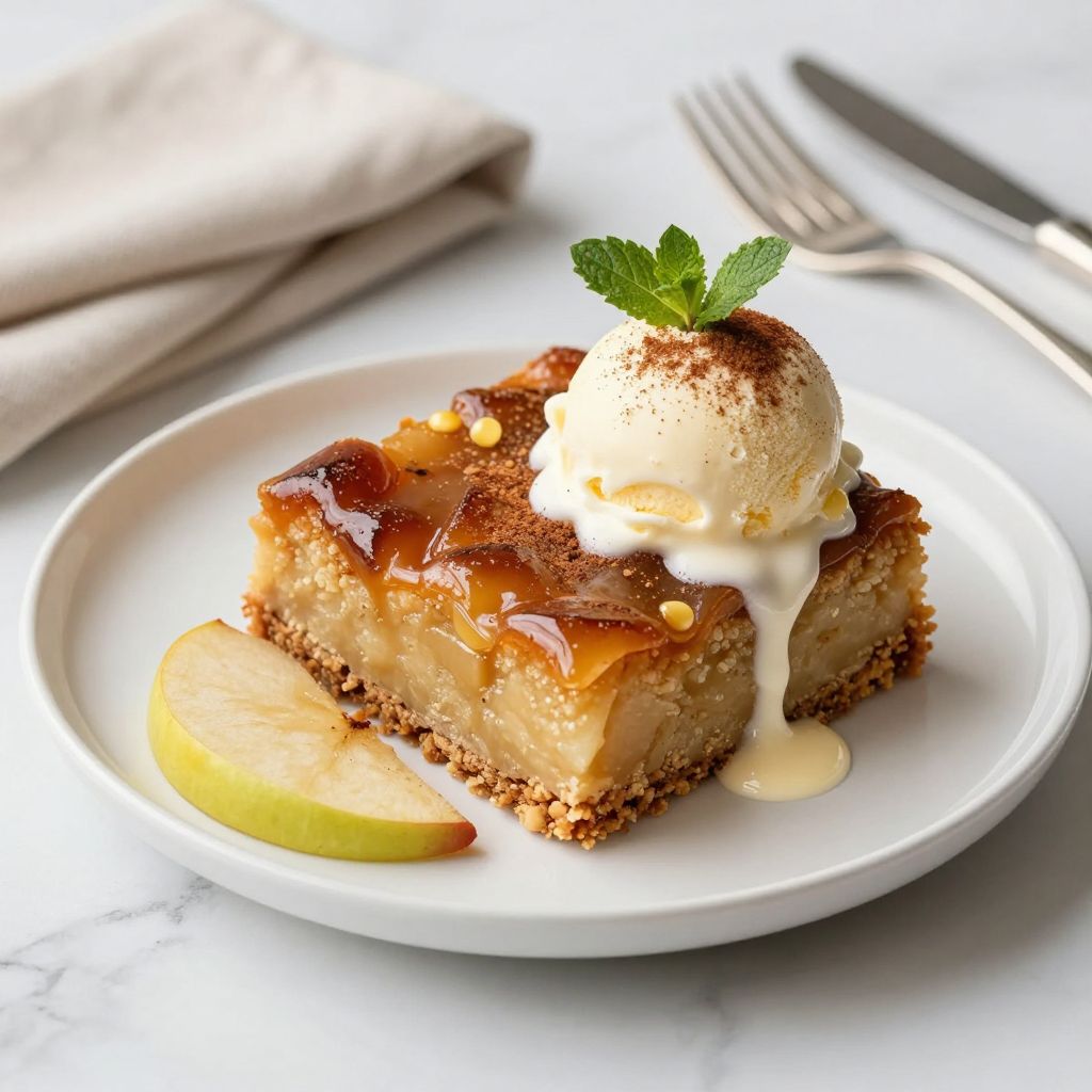 Apple dump cake serving image