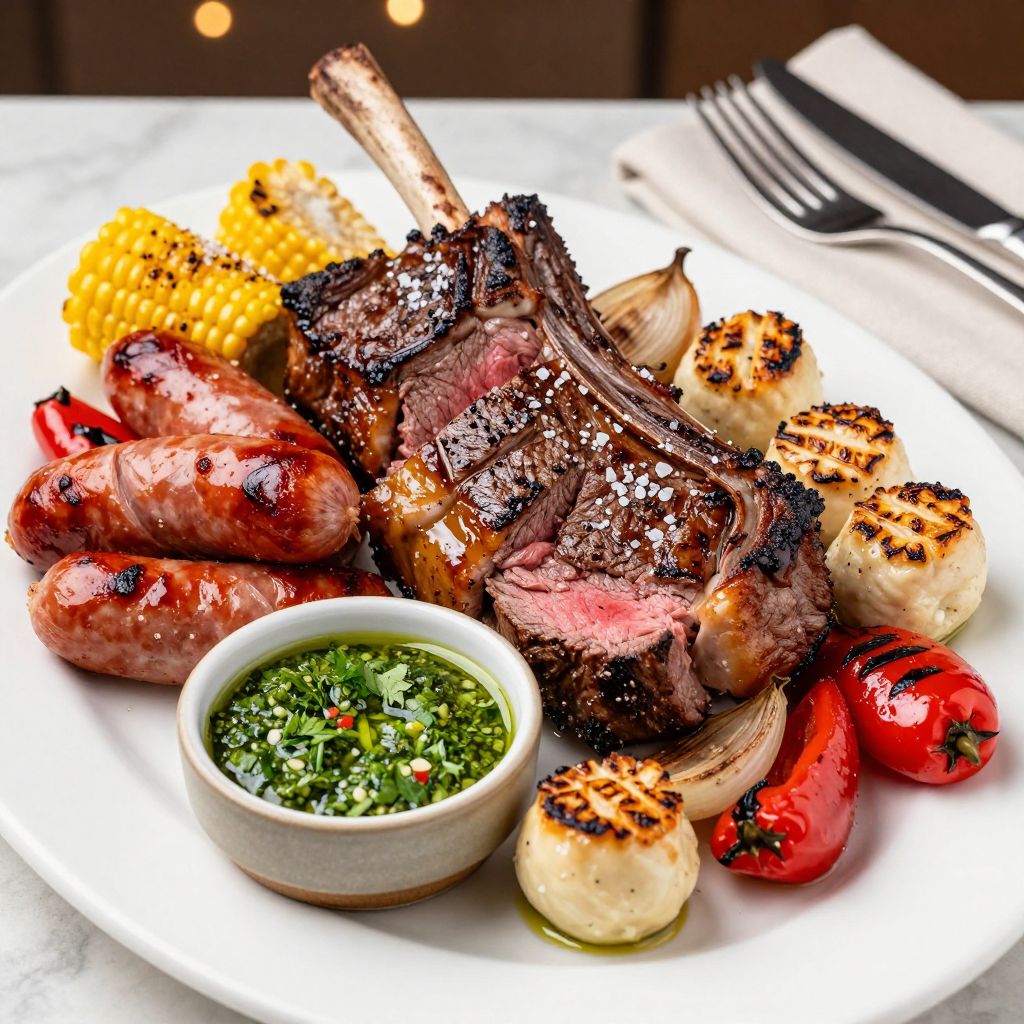 Finished asado platter
