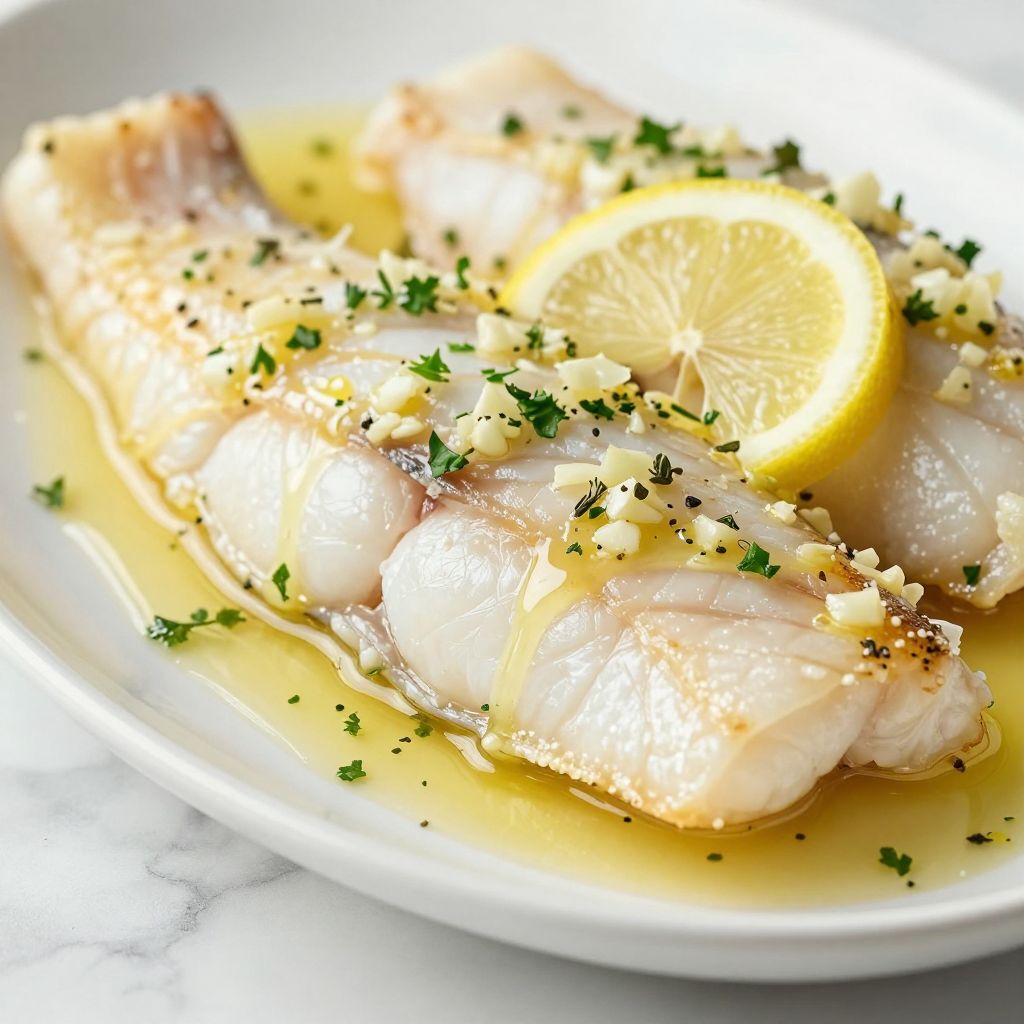 Baked haddock fresh from the oven