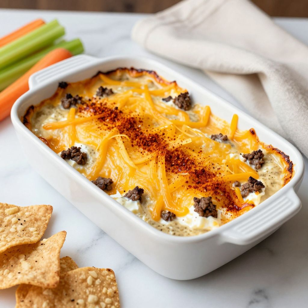 Creamy boat dip in a serving bowl