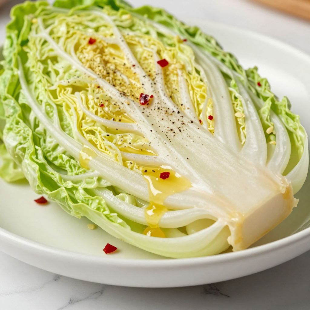 Boiled cabbage in pot