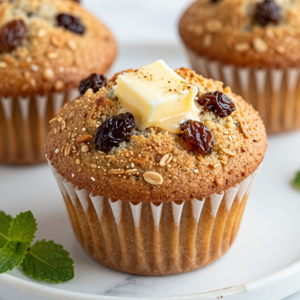 Bran muffins on cooling rack