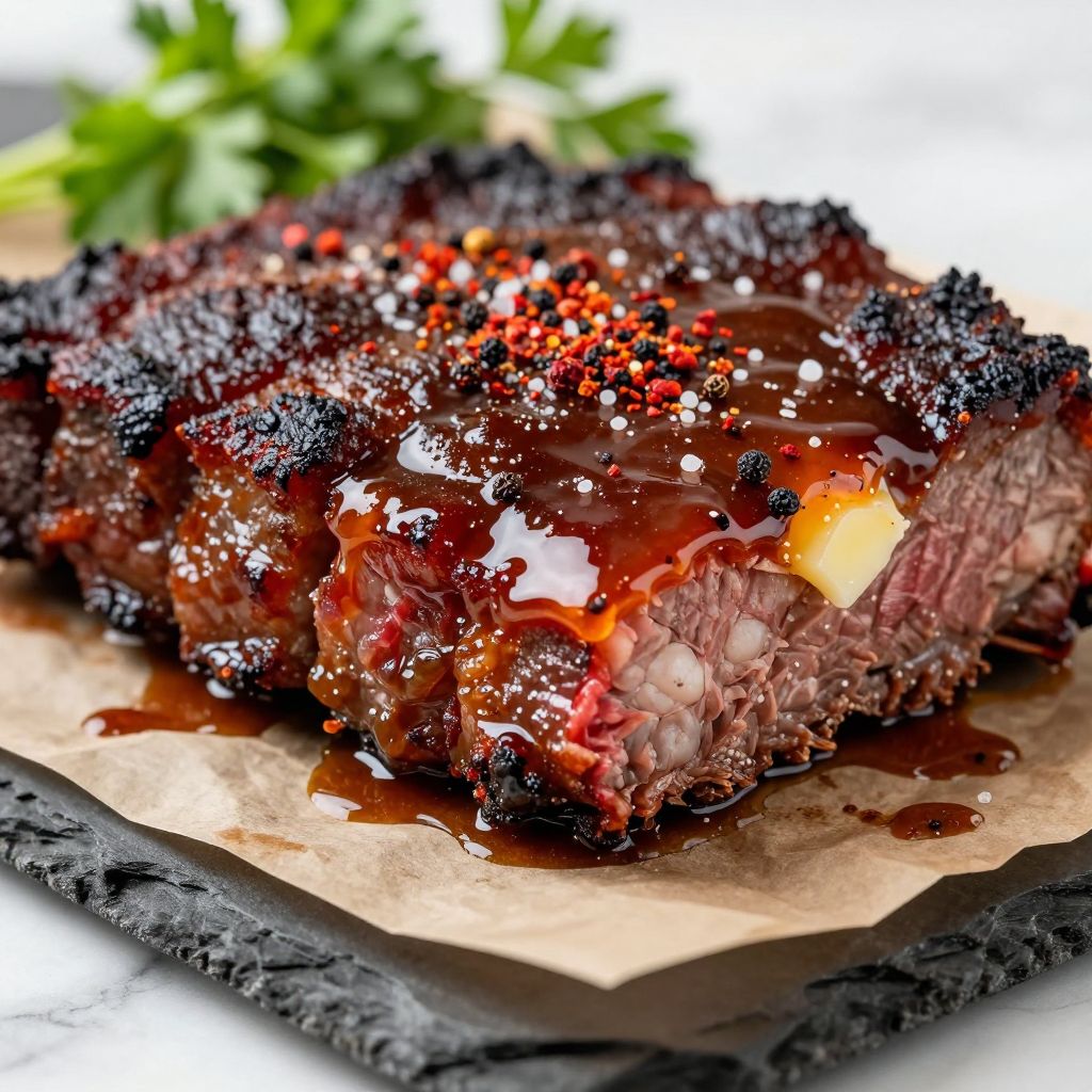 Burnt ends glazed in the pan