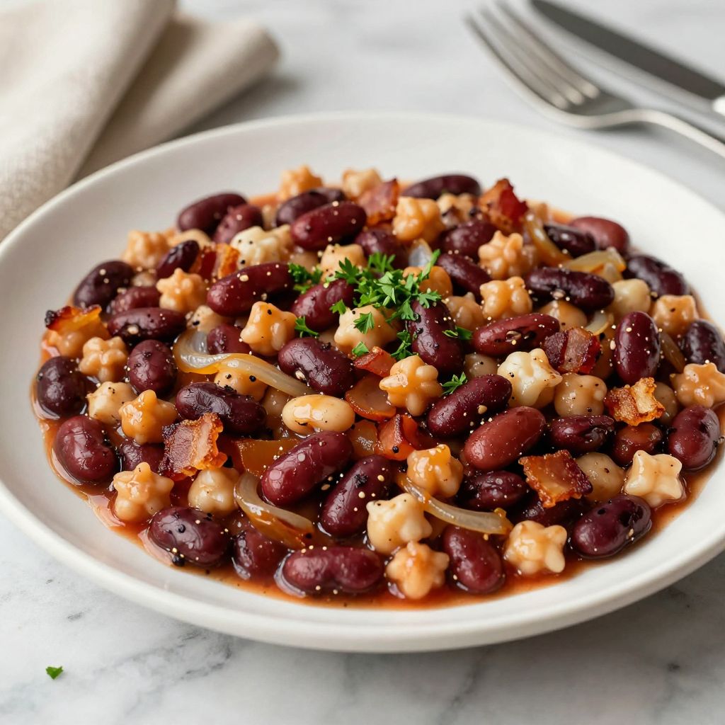 Calico beans served
