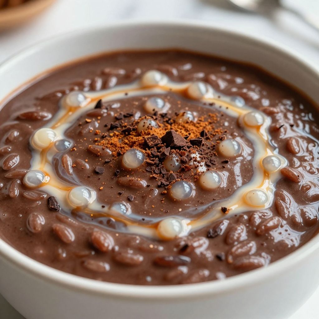 Champurrado cooking process