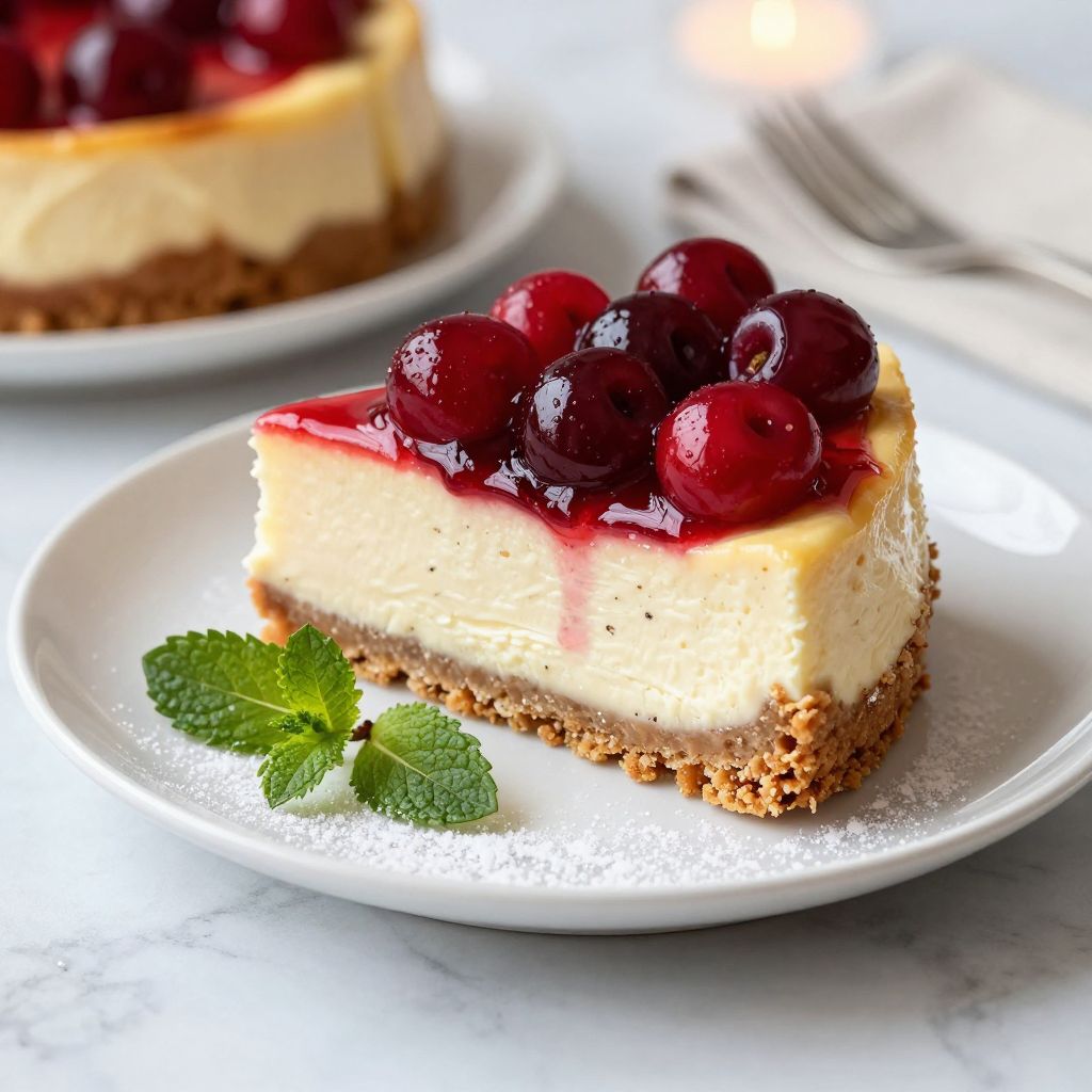 Cherry Cheesecake Slice