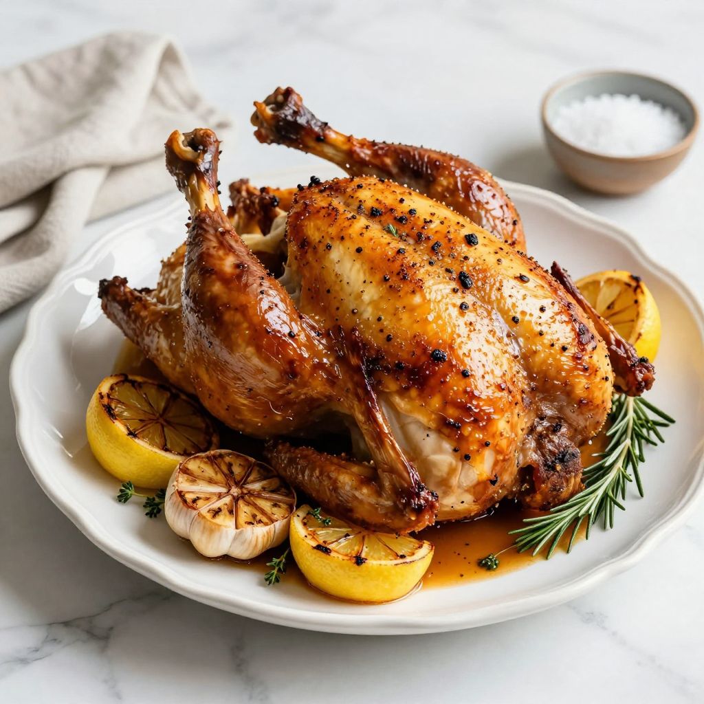 Sliced roasted brined chicken