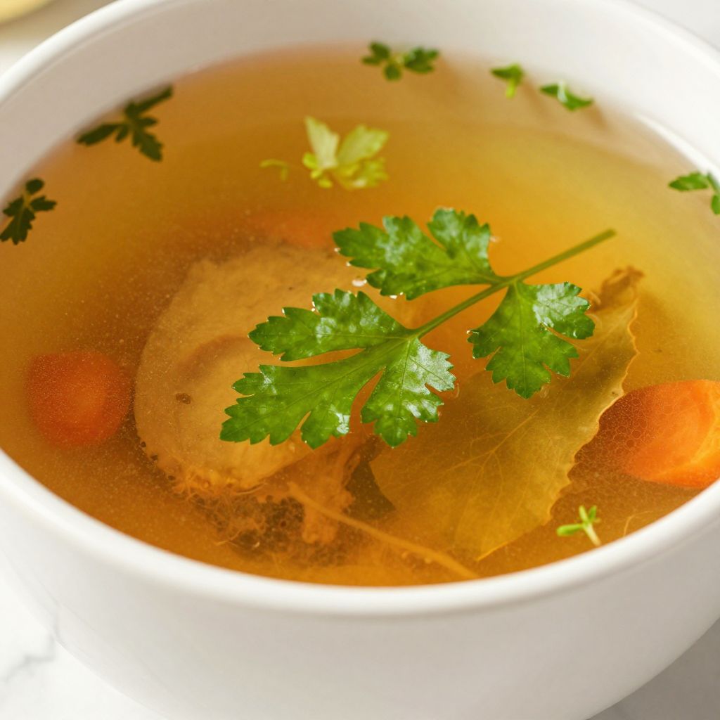 Chicken stock simmering