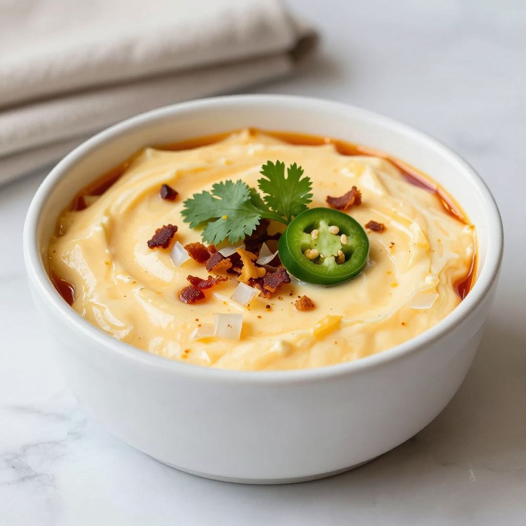 Chipotle queso served with tortilla chips