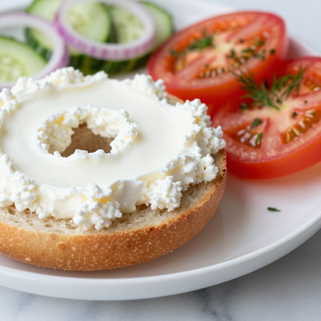 Cottage Cheese Bagel Assembled