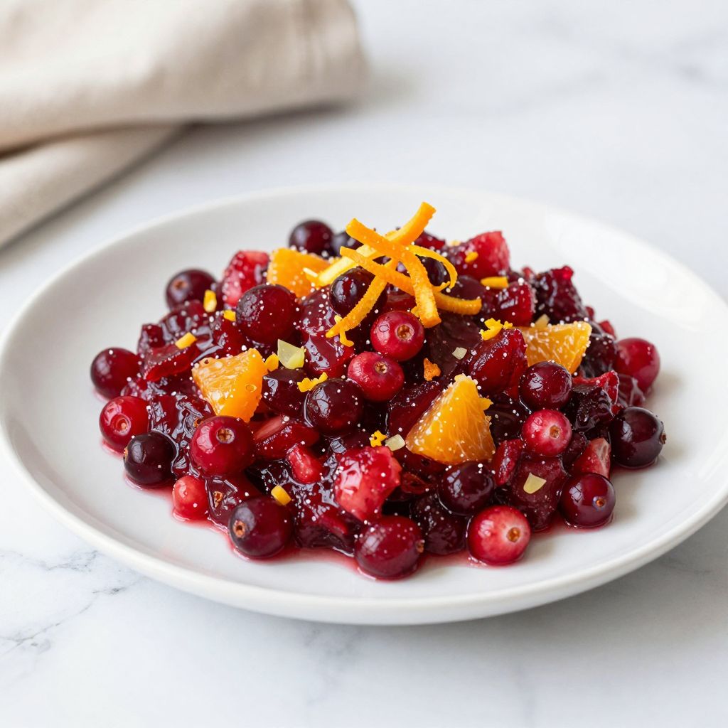 Cranberry relish in bowl