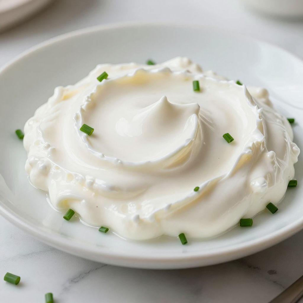 Creme fraiche in jar
