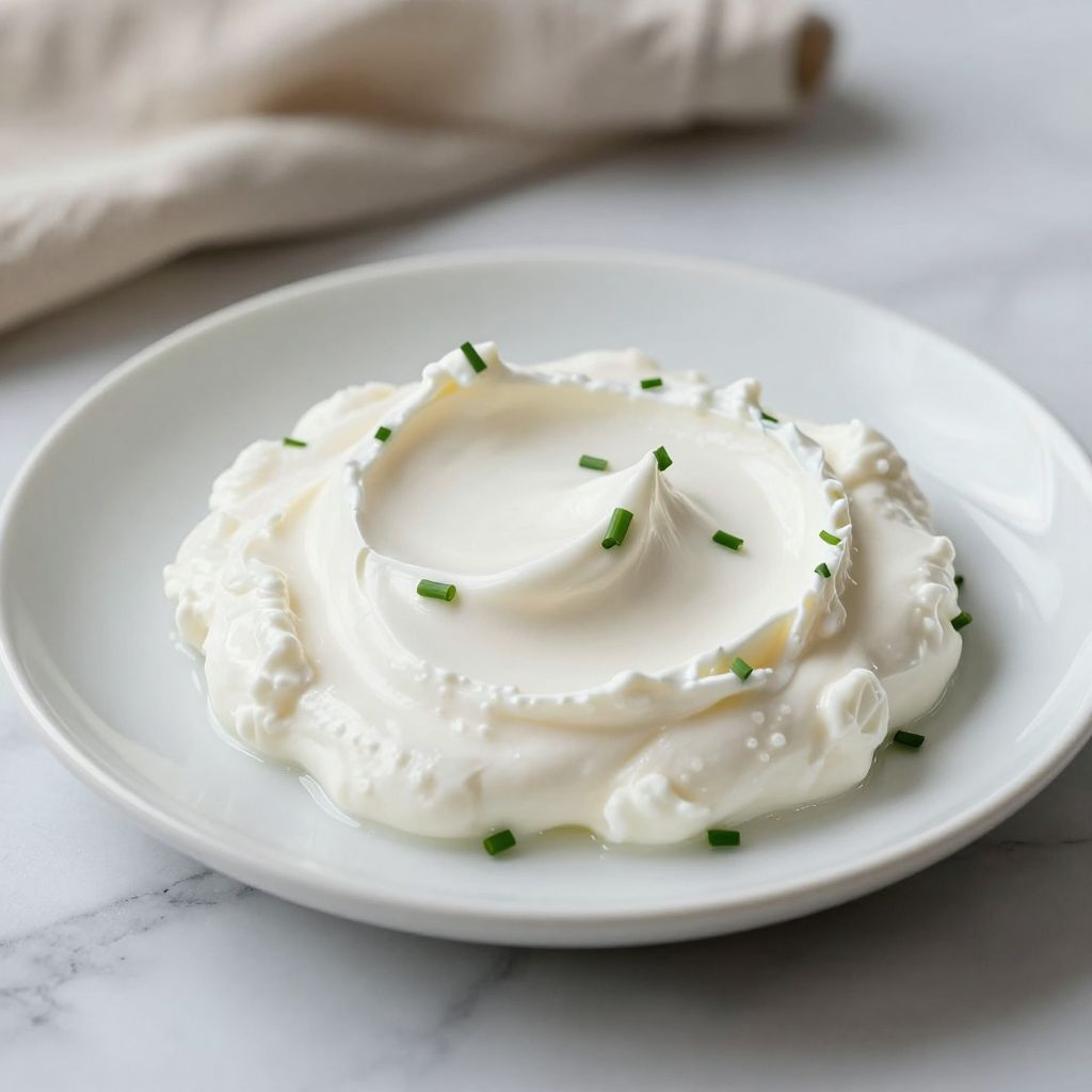 Serving creme fraiche