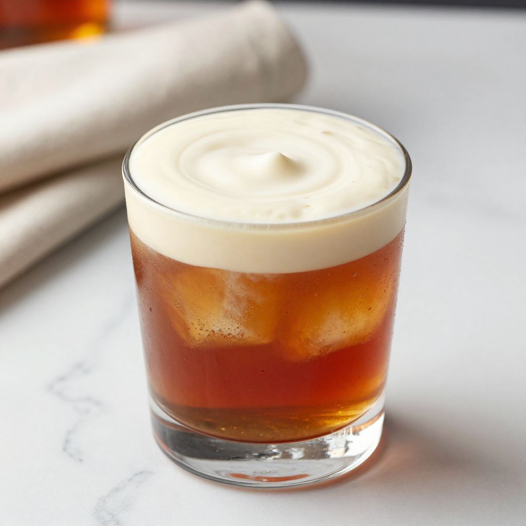 Dirty Dr Pepper served in a rocks glass