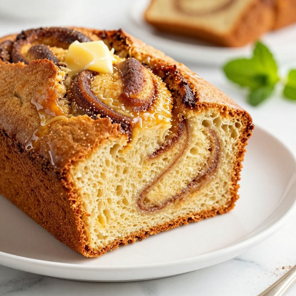 Sliced Dollywood Cinnamon Bread on a wooden board