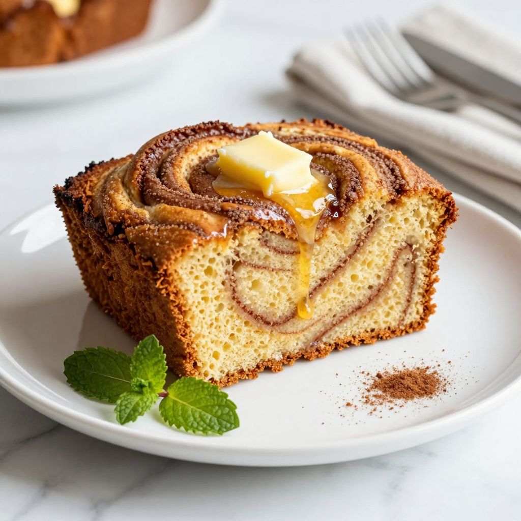 Dollywood Cinnamon Bread loaf cooling on rack