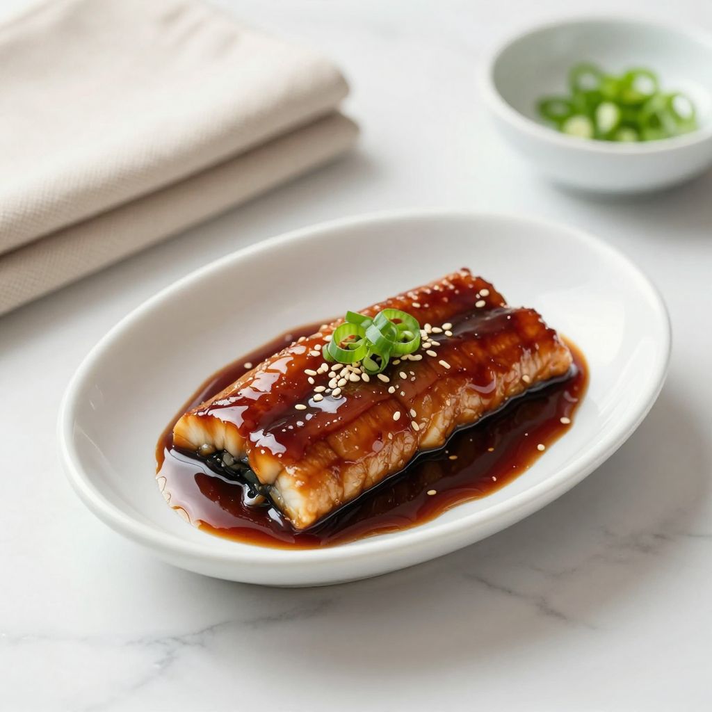 Homemade eel sauce served in a bowl