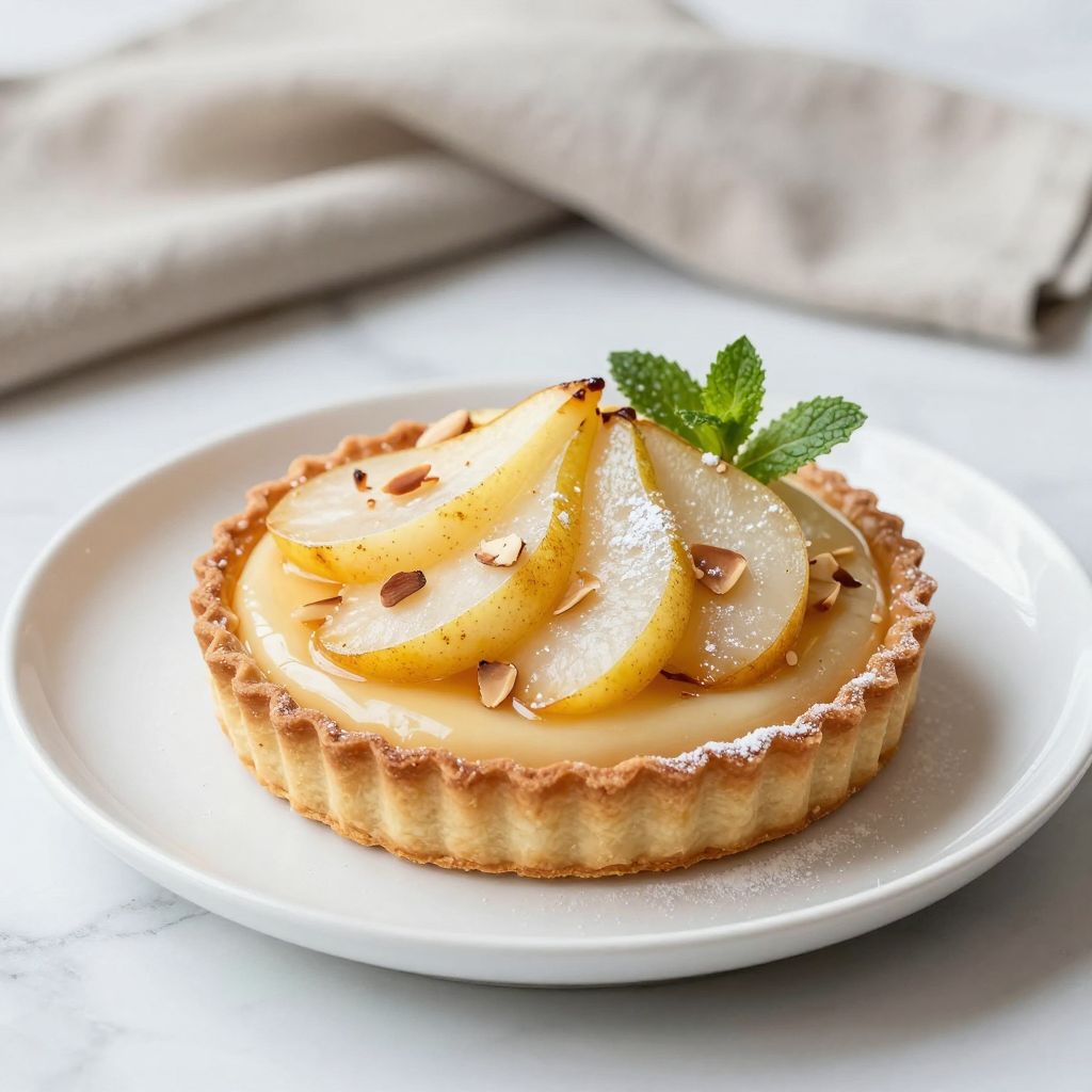 Finished frangipane tart
