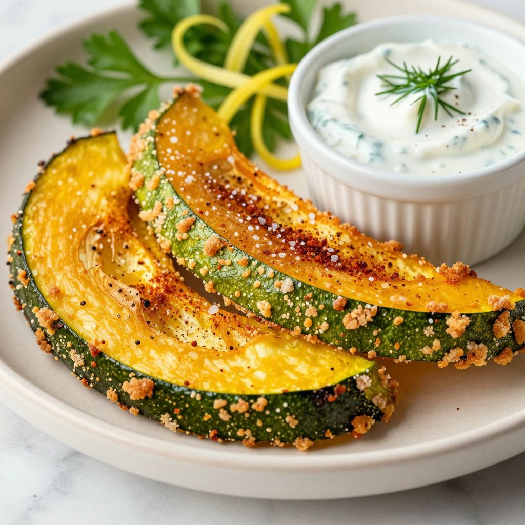 Fried squash process photo