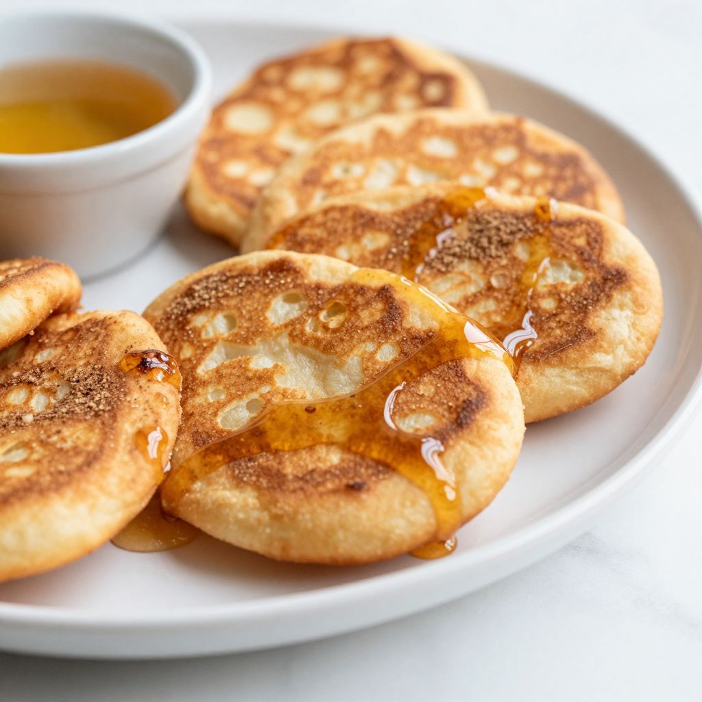 Fry bread in process