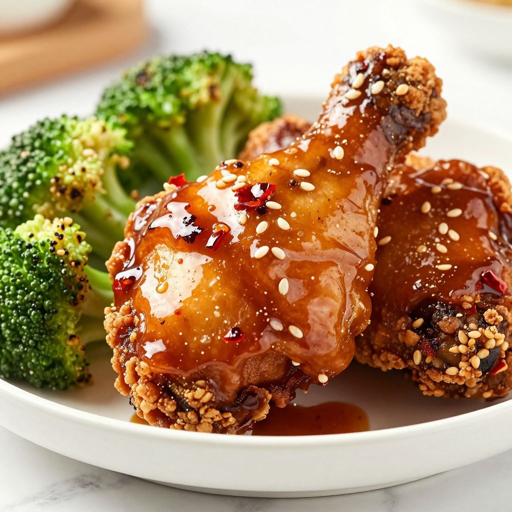 Cooking General Tso sauce in a pan