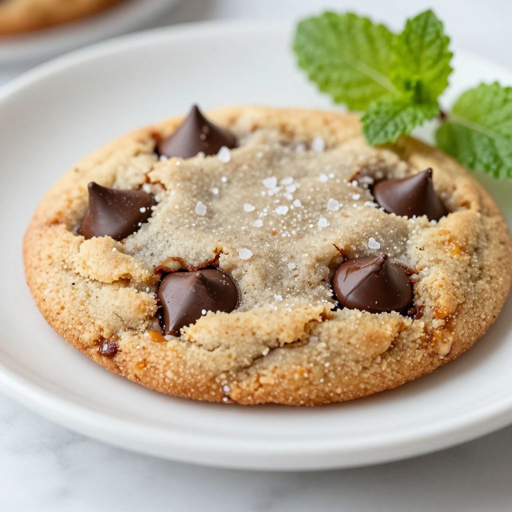 Freshly baked Ghirardelli chocolate chip cookies on a cooling rack