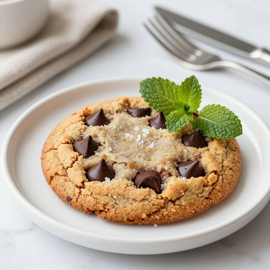Stack of Ghirardelli chocolate chip cookies ready to serve