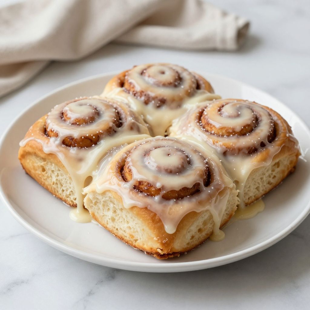 Glazed donuts on rack