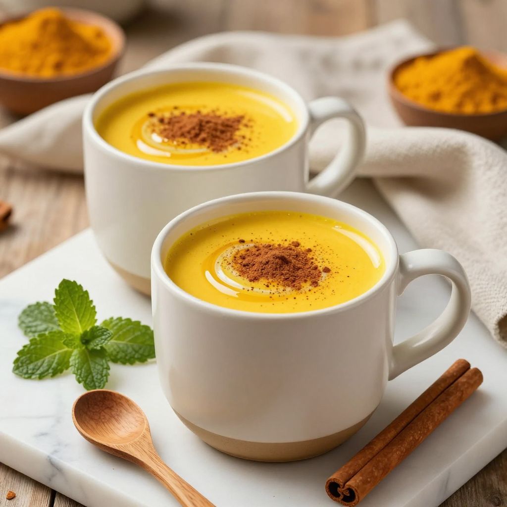 Golden milk in mug
