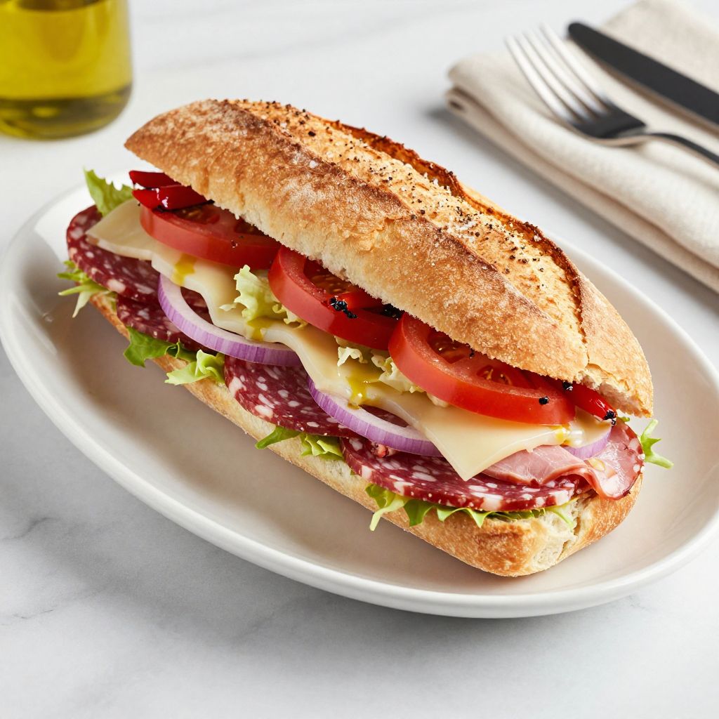 Ready to eat grinder sandwich