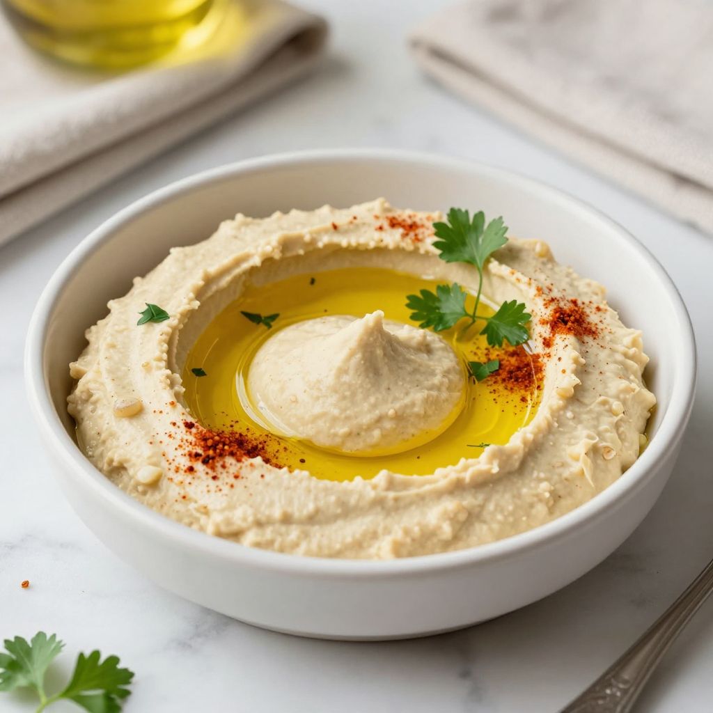 Serving suggestion for hummus without tahini