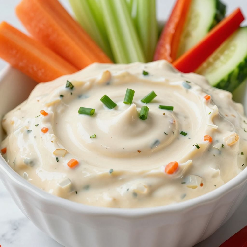 Knorr Vegetable Dip in a bowl surrounded by veggies