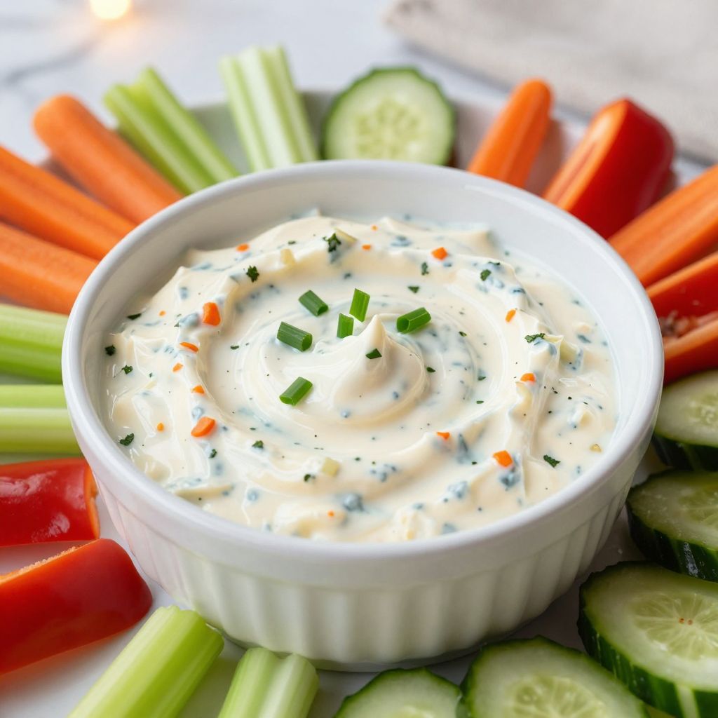 Knorr Vegetable Dip served with chips and veggies