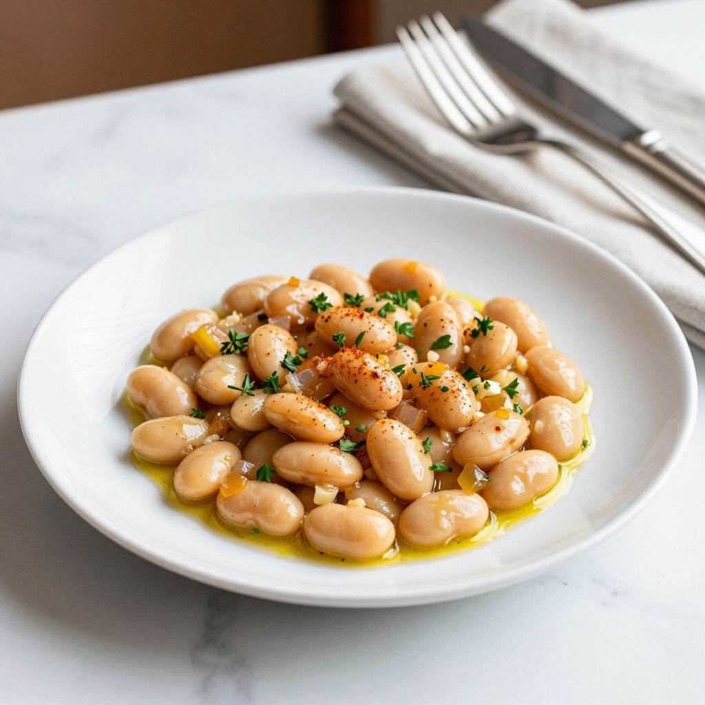 Serving of lima beans