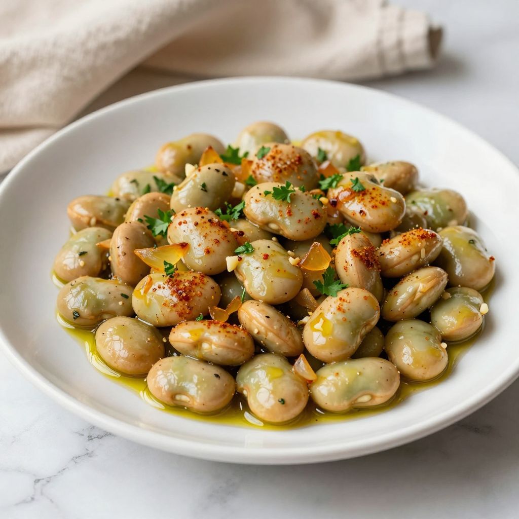 Bowl of creamy lima beans ready to serve