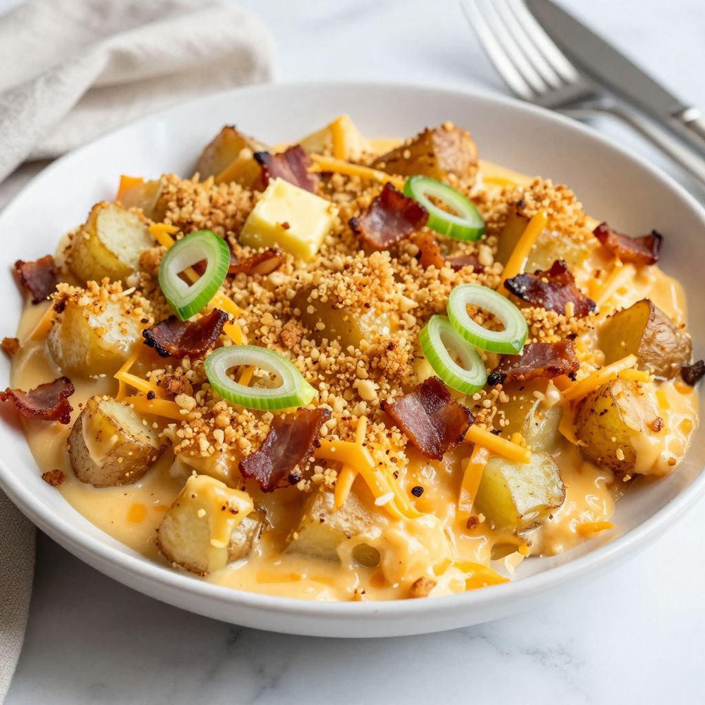 Serving a spoonful of Marry Me Potato Casserole