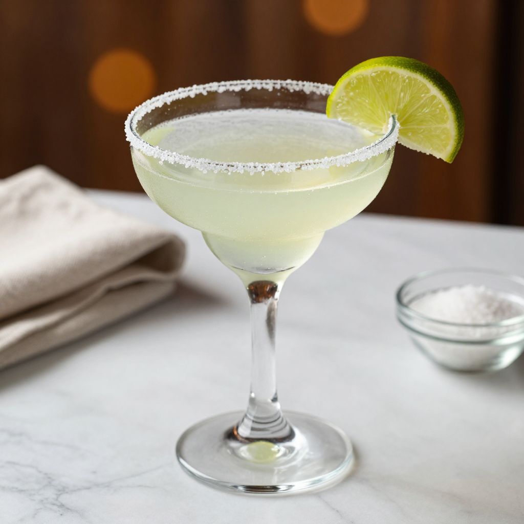 Mezcal margarita served