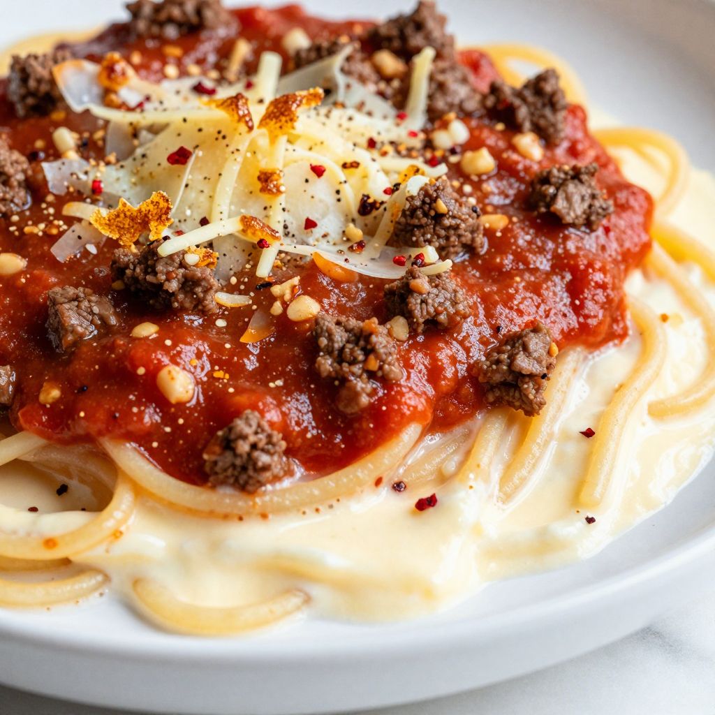 Million Dollar Spaghetti casserole fresh from the oven