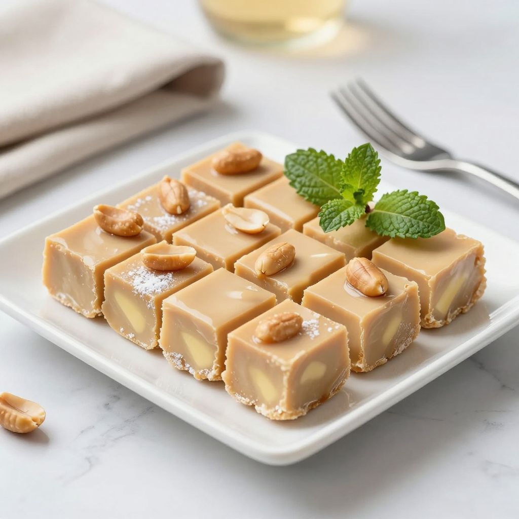 Plate of peanut butter fudge