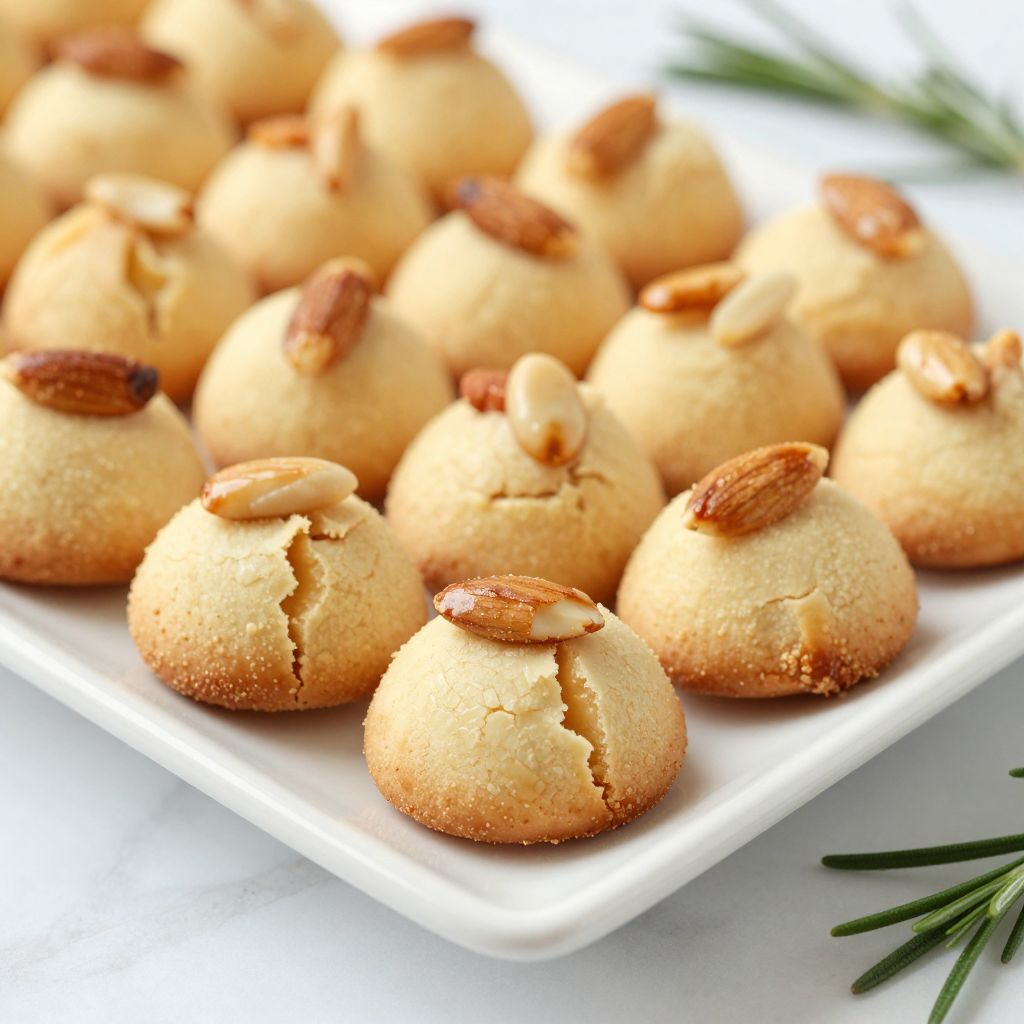 Pignoli cookies fresh out of the oven