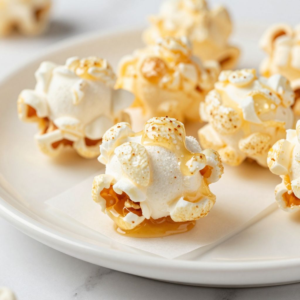 Popcorn balls being shaped