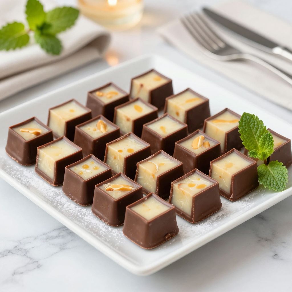 Tray of potato candy ready to serve