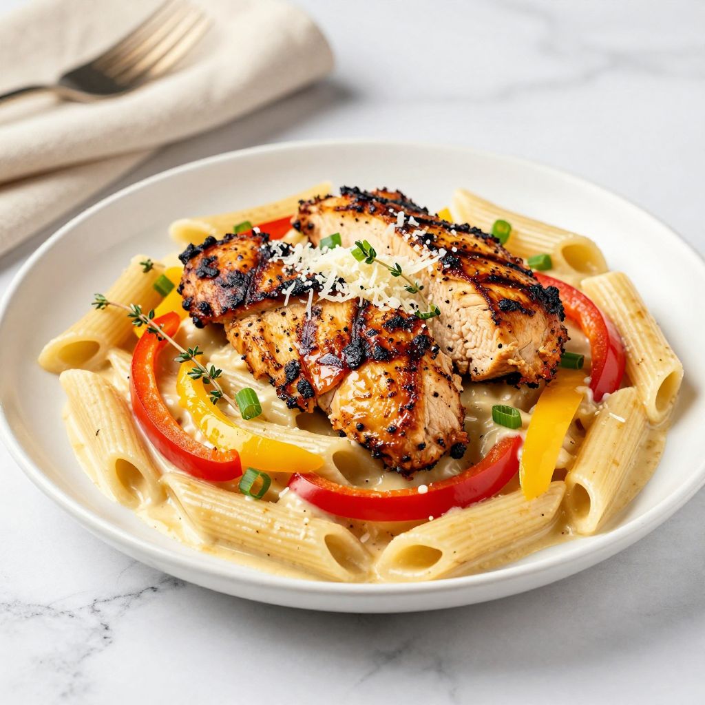 Rasta pasta finished dish