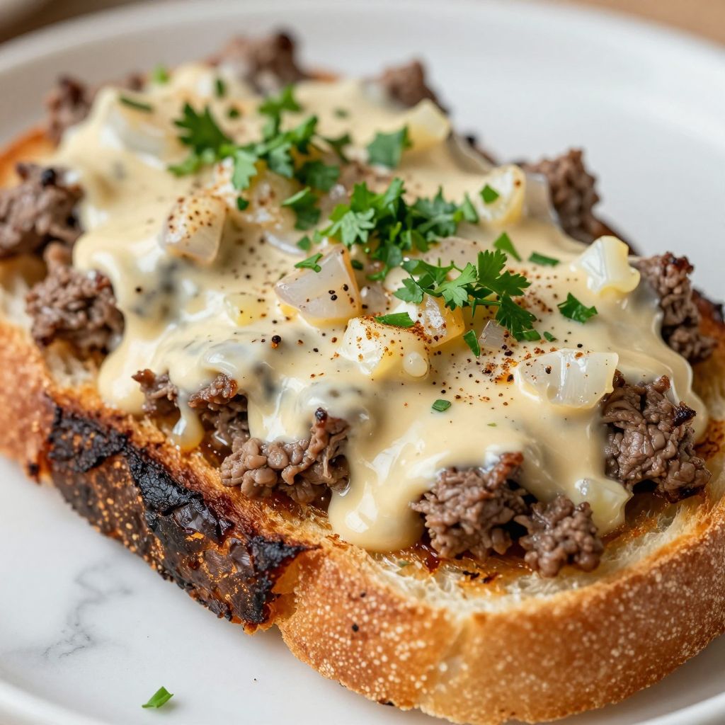 Shit on a Shingle served on toast