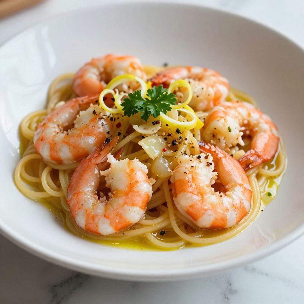 Shrimp scampi without wine step by step