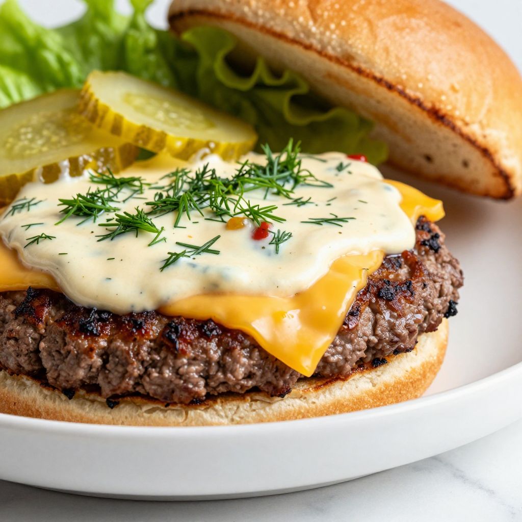 Smash burger sauce mixed in bowl