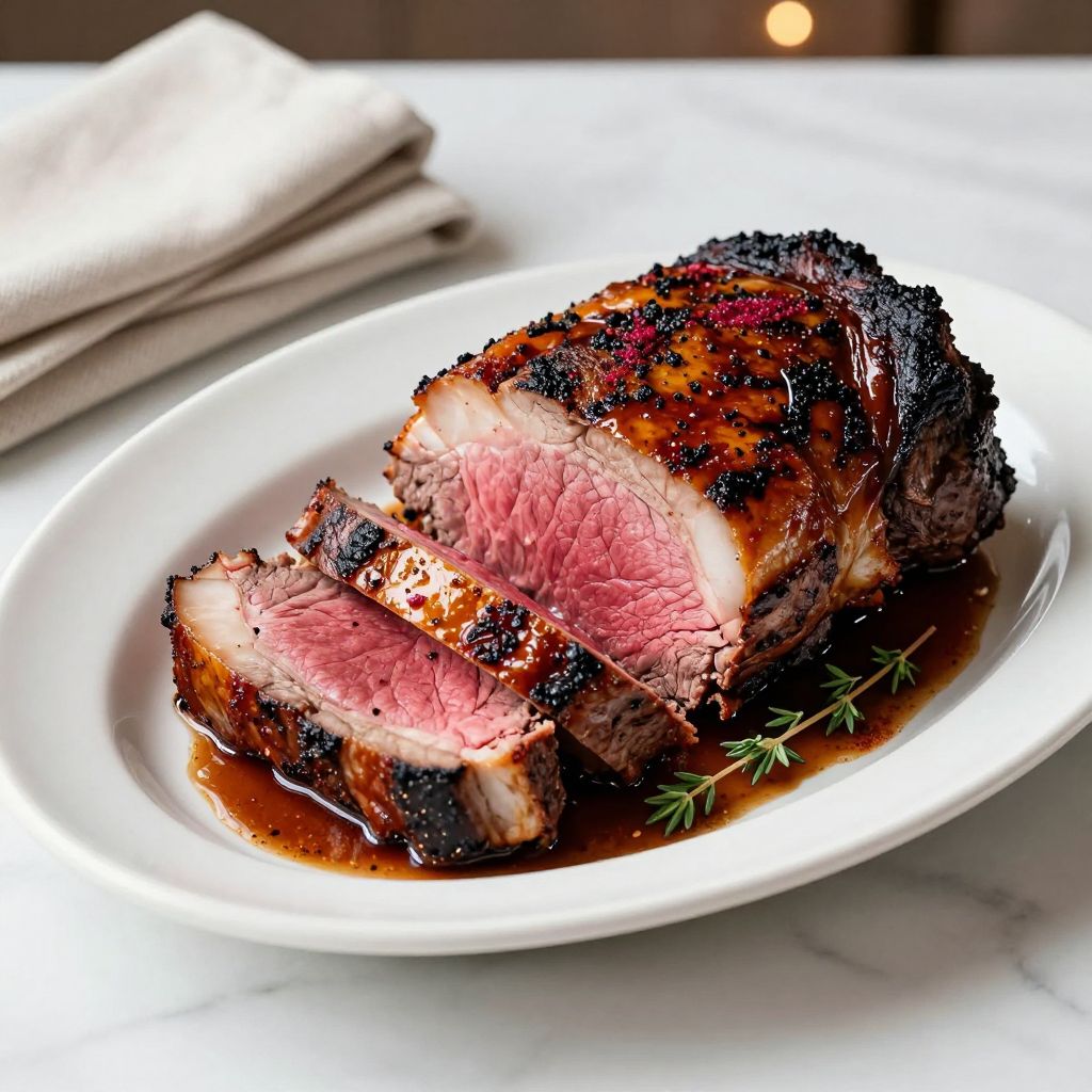 Smoked Chuck Roast served