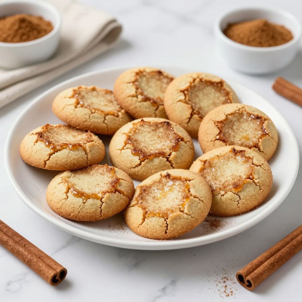 Stack of snickerdoodle cookies