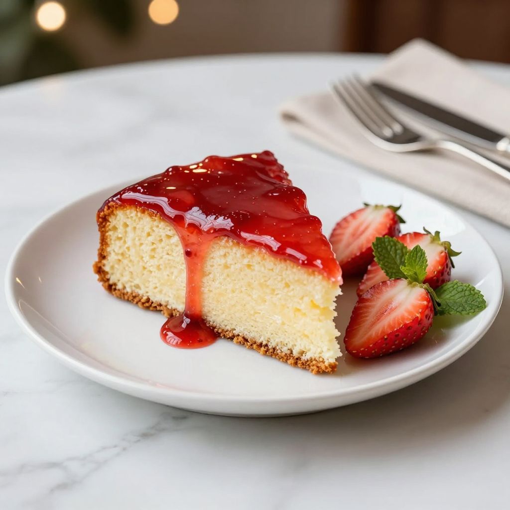 Bowl of strawberry glaze