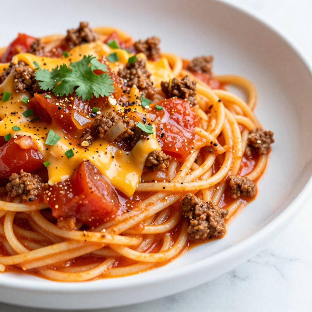 Taco Spaghetti in pot